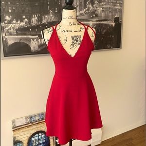 Sexy Lady in Red Dress